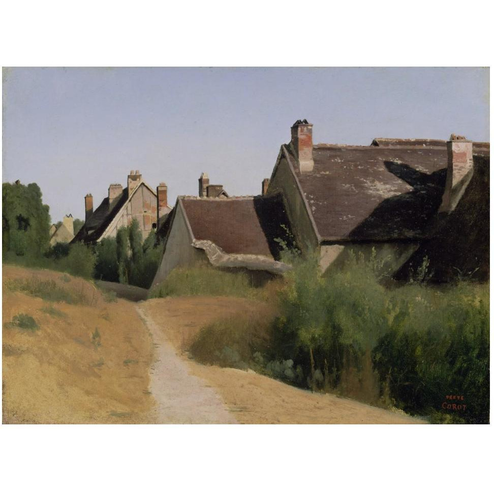 Houses near Orleans-Paper Art-50&quotx38"