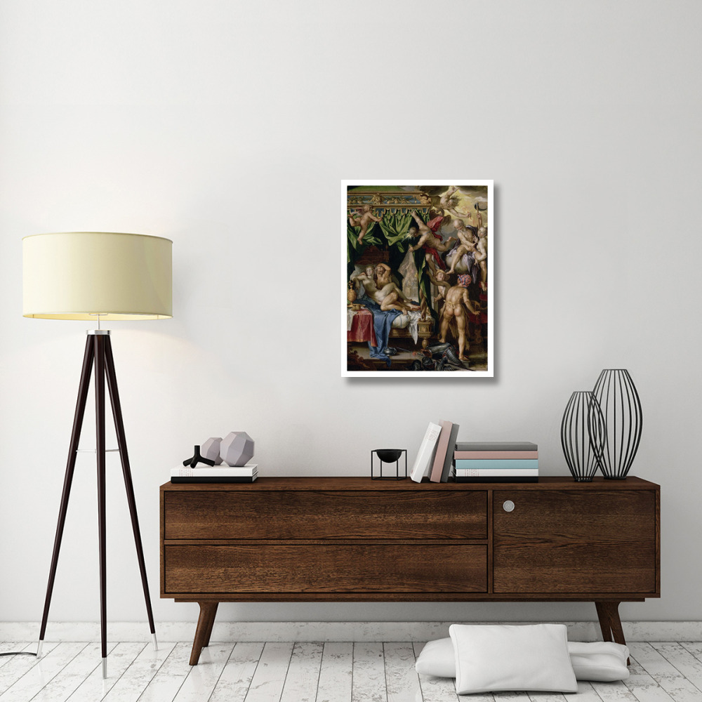 Mars and Venus Surprised by Vulcan-Paper Art-26&quotx34"