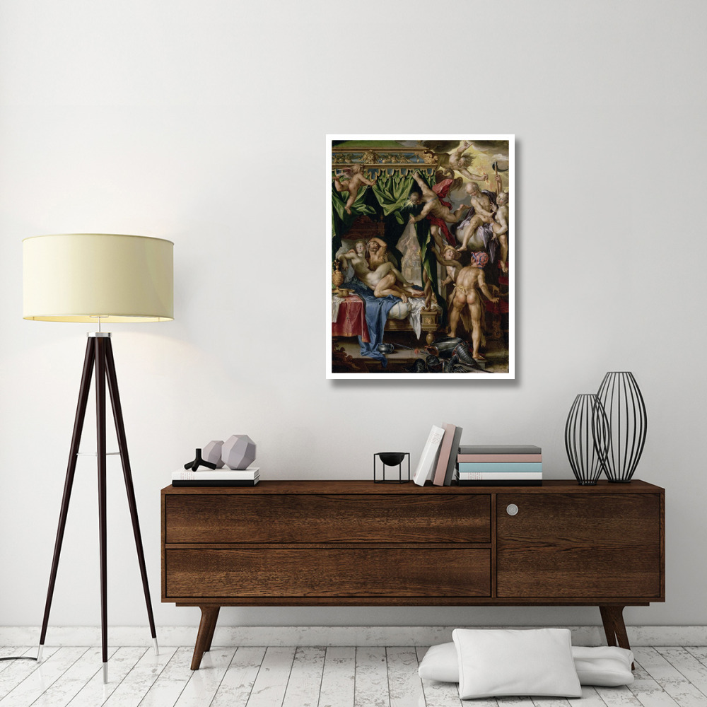 Mars and Venus Surprised by Vulcan-Paper Art-32&quotx42"