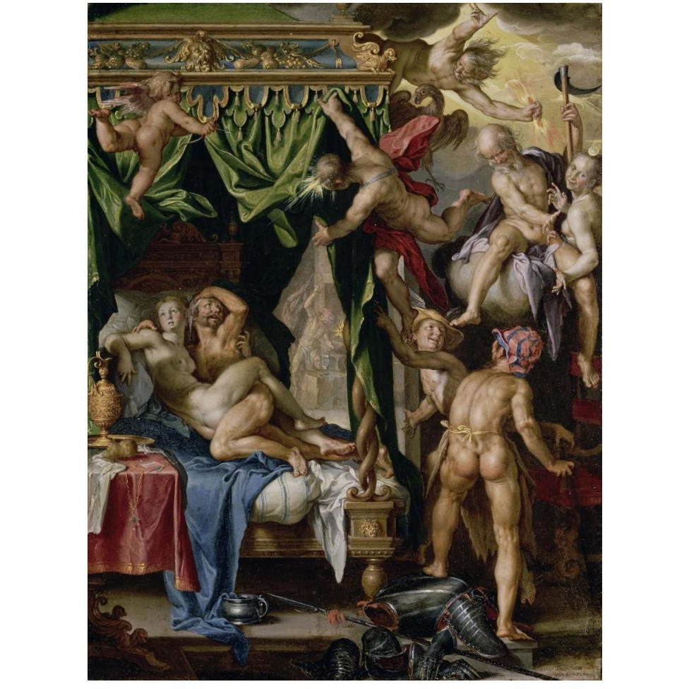 Mars and Venus Surprised by Vulcan-Paper Art-38&quotx50"