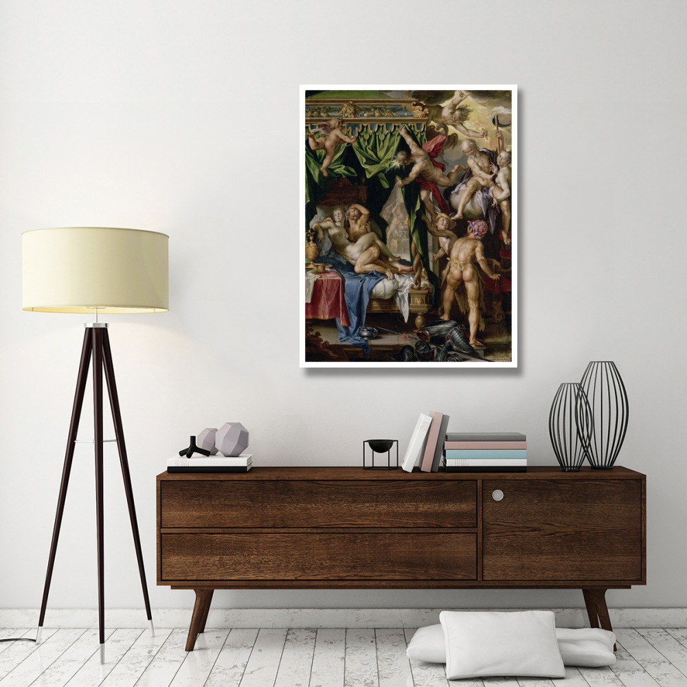 Mars and Venus Surprised by Vulcan-Paper Art-38&quotx50"