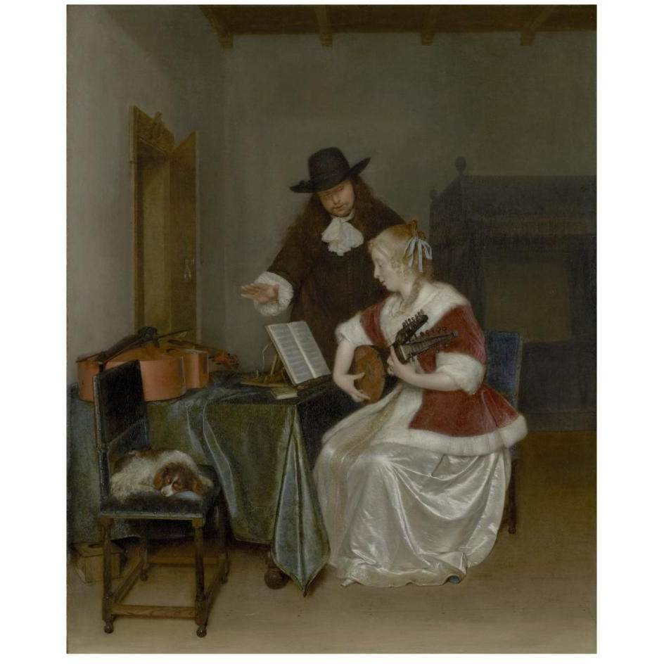 The Music Lesson-Paper Art-22&quotx26"
