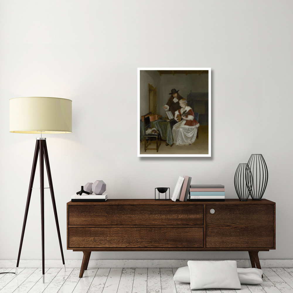 The Music Lesson-Paper Art-30&quotx37"