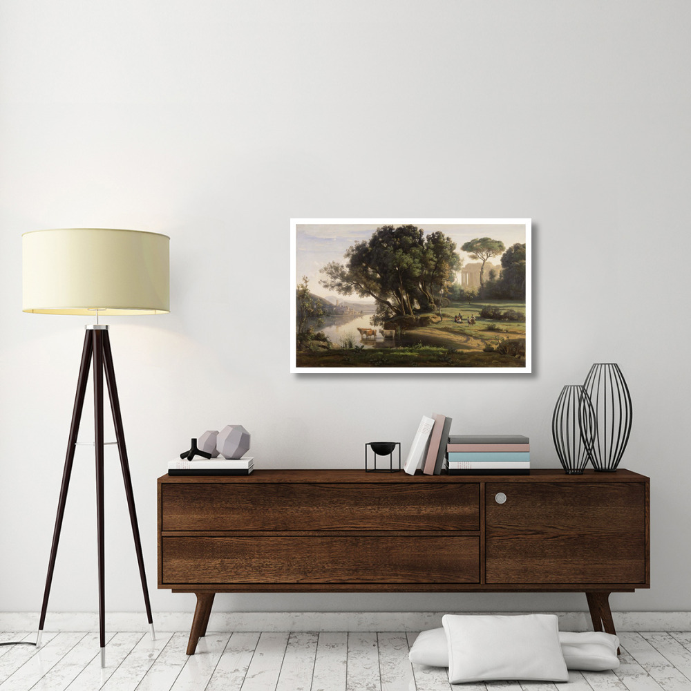 Italian Landscape (Soleil Levant)-Paper Art-42&quotx27"