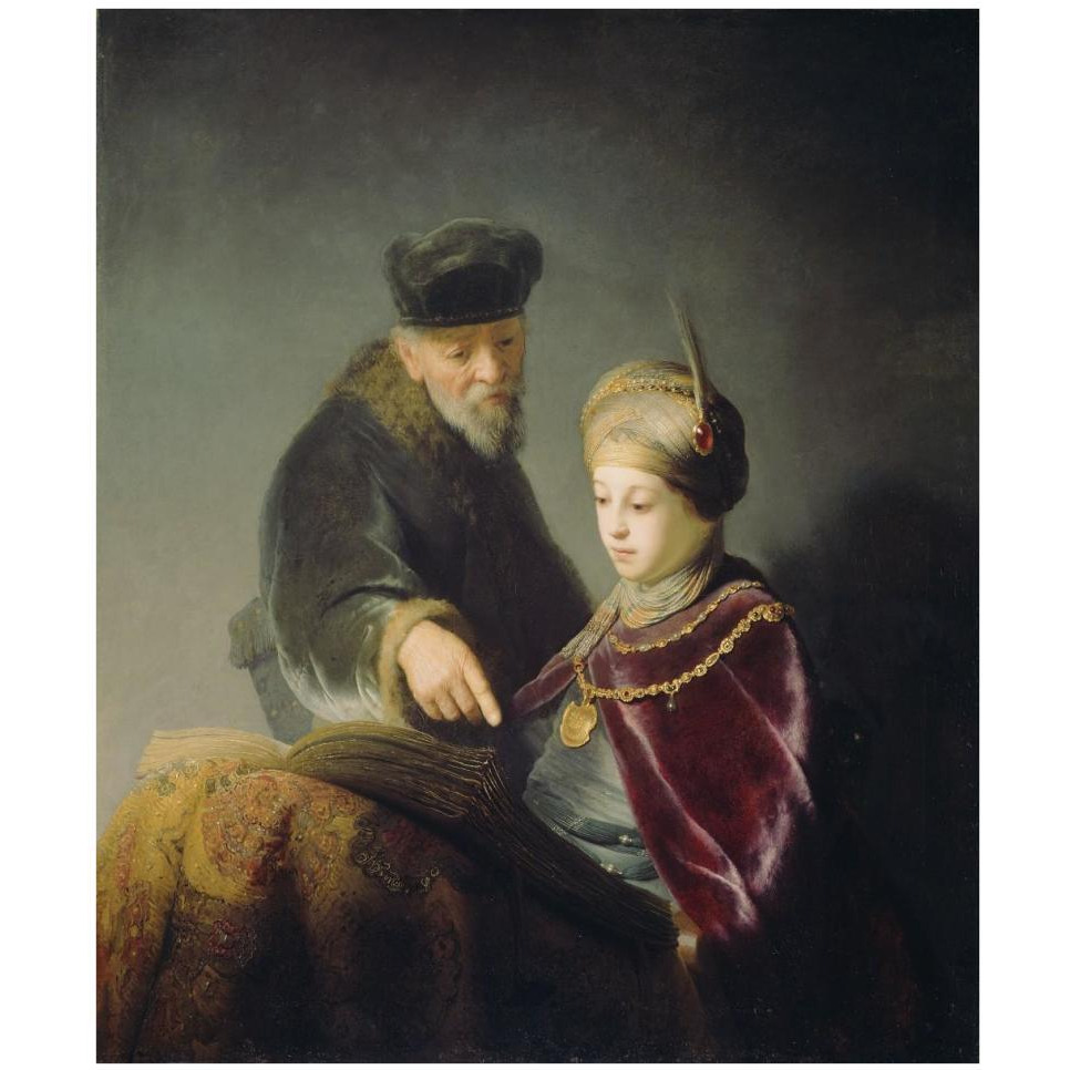 A Young Scholar and his Tutor-Paper Art-36&quotx42"