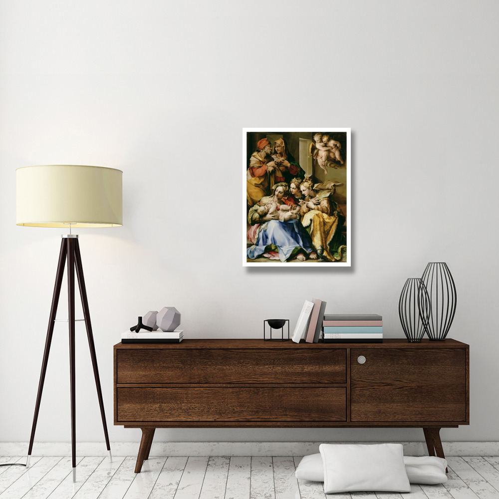 Holy Family with Saints Anne, Catherine of Alexandria, and Mary Magdalene-Paper Art-26&quotx34"