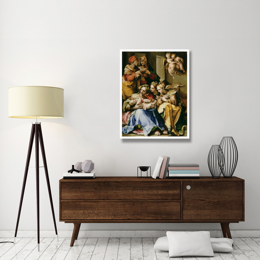 Holy Family with Saints Anne, Catherine of Alexandria, and Mary Magdalene-Paper Art-32&quotx42"