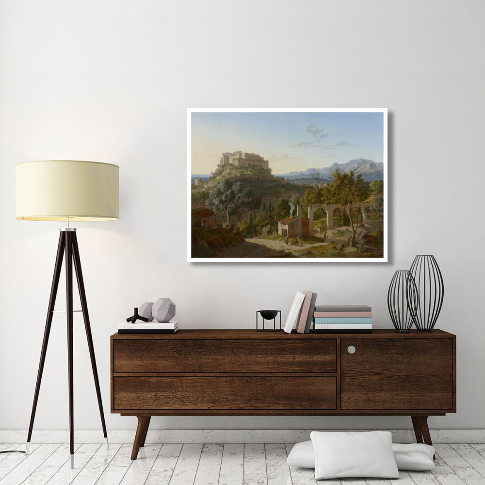 Landscape with the Castle of Massa di Carrara-Paper Art-50&quotx38"