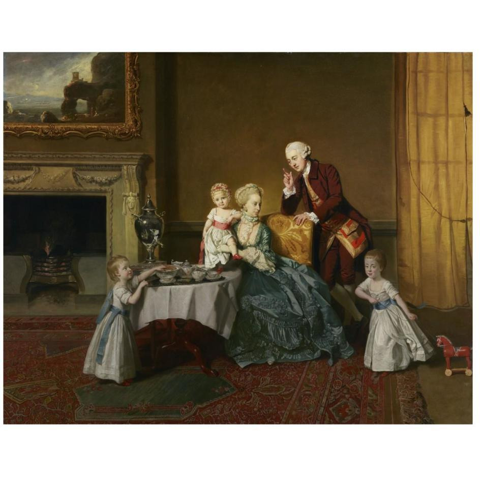 John, Fourteenth Lord Willoughby de Broke, and his Family-Paper Art-26&quotx22"