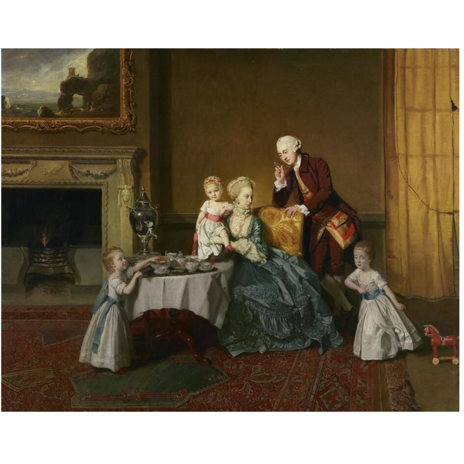 John, Fourteenth Lord Willoughby de Broke, and his Family-Paper Art-30&quotx24"