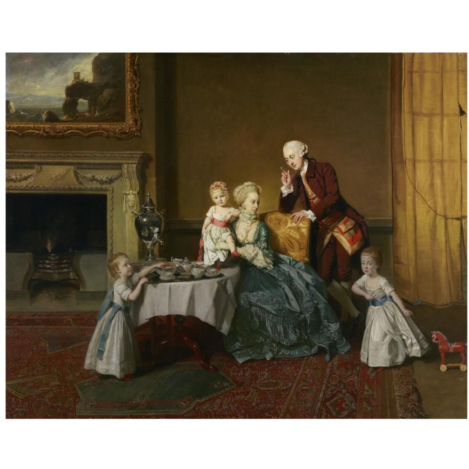 John, Fourteenth Lord Willoughby de Broke, and his Family-Paper Art-37&quotx30"