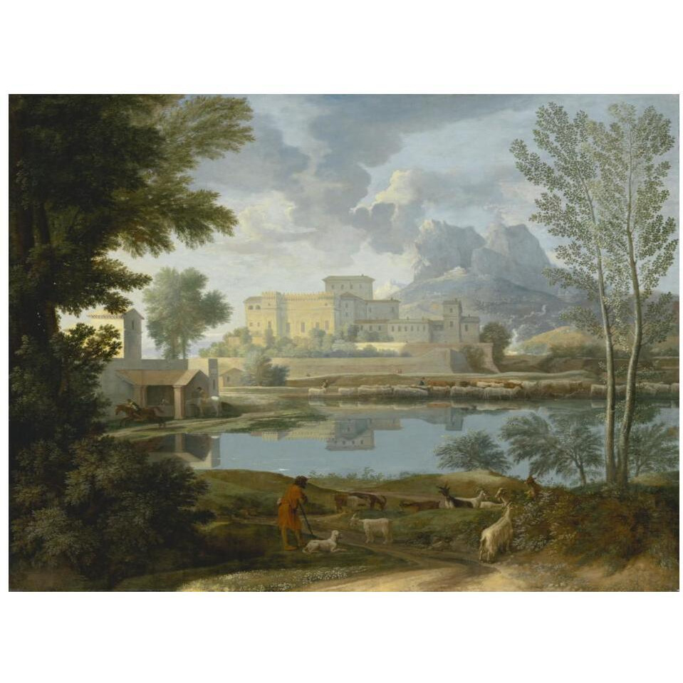 Landscape with a Calm (Un Temps calme et serein)-Paper Art-18&quotx14"