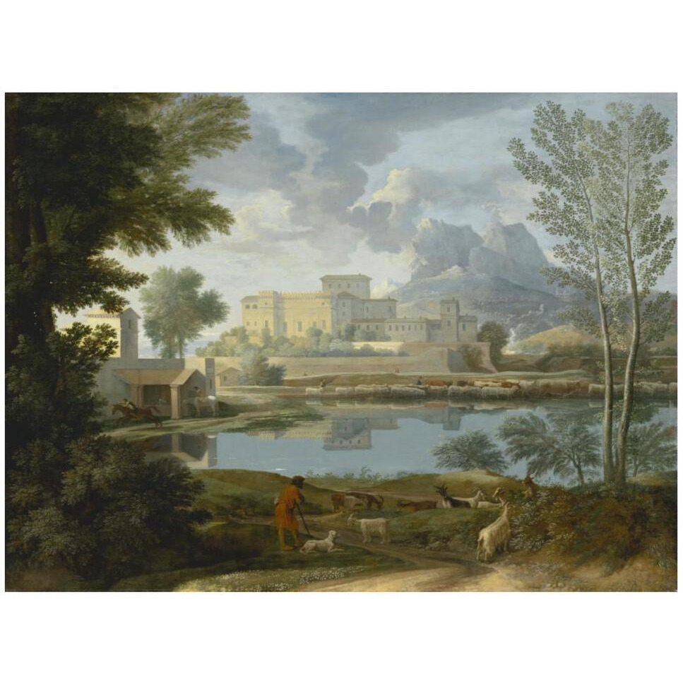 Landscape with a Calm (Un Temps calme et serein)-Paper Art-42&quotx32"