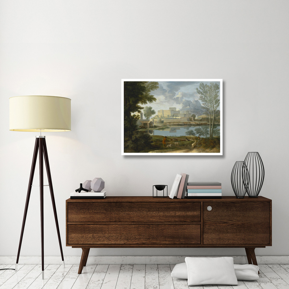 Landscape with a Calm (Un Temps calme et serein)-Paper Art-42&quotx32"