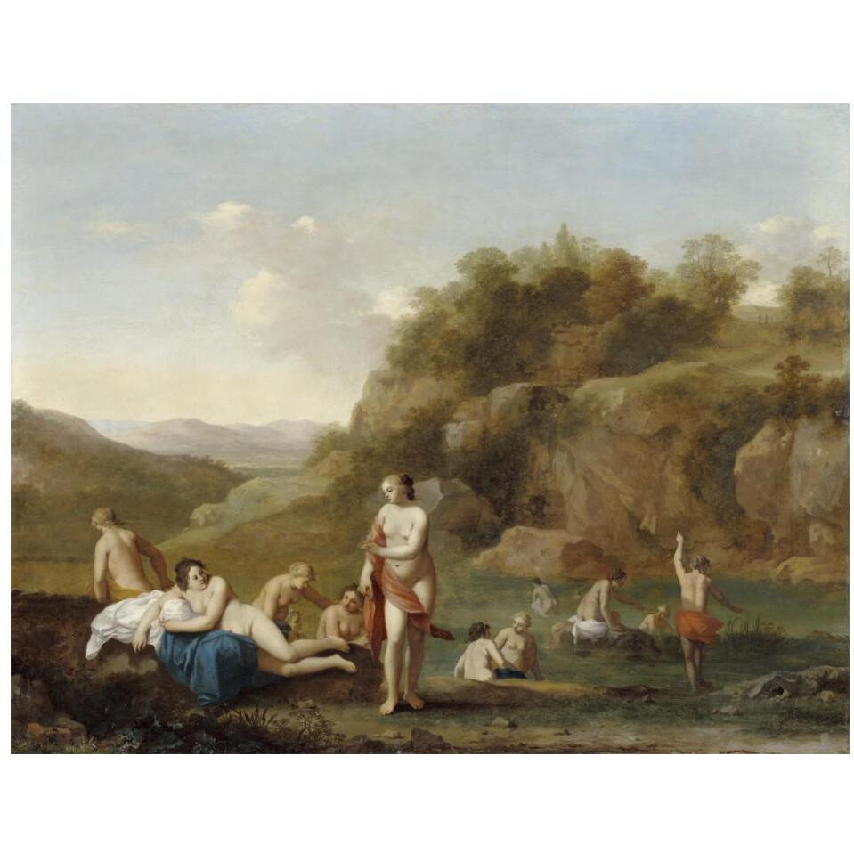 Landscape with Bathing Nudes-Paper Art-18&quotx14"