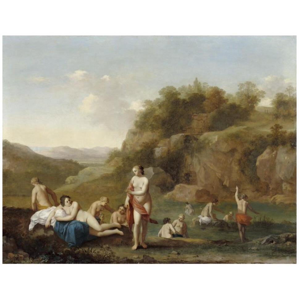 Landscape with Bathing Nudes-Paper Art-42&quotx32"