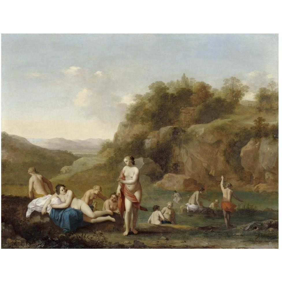 Landscape with Bathing Nudes-Paper Art-50&quotx38"