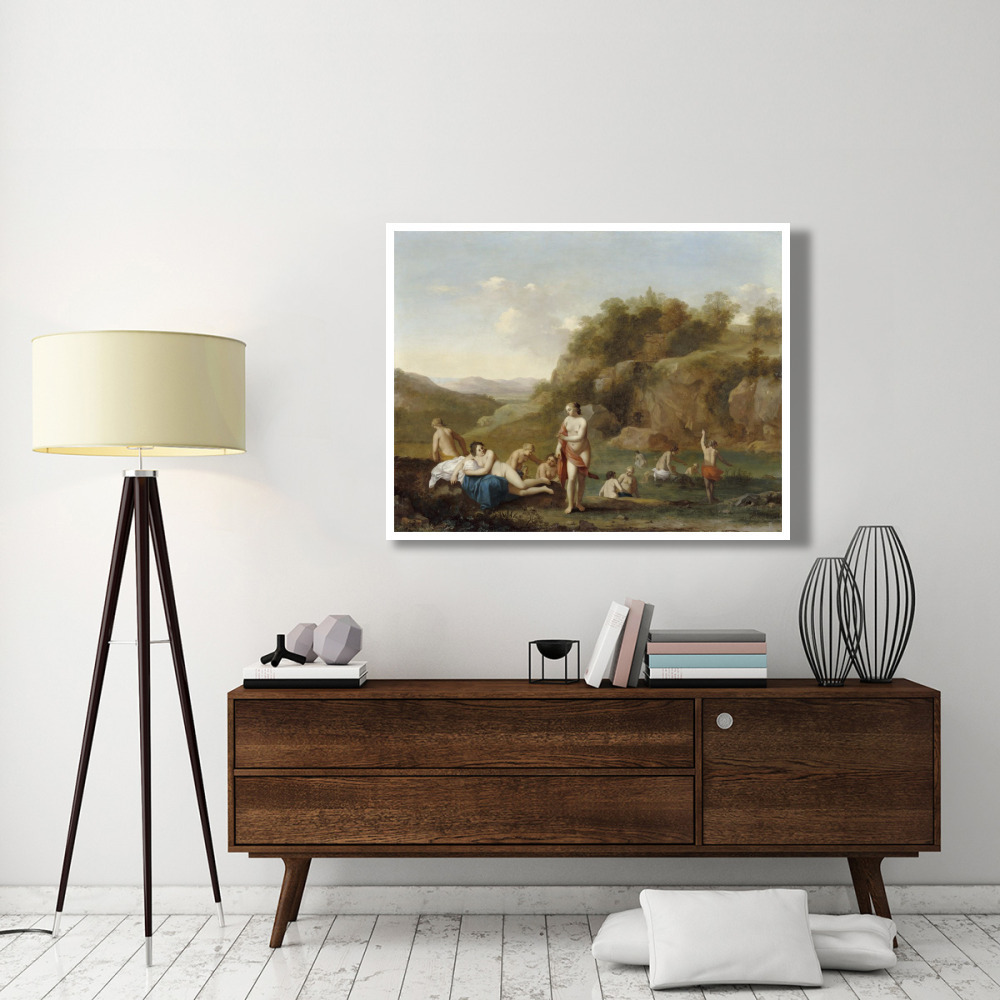 Landscape with Bathing Nudes-Paper Art-50&quotx38"