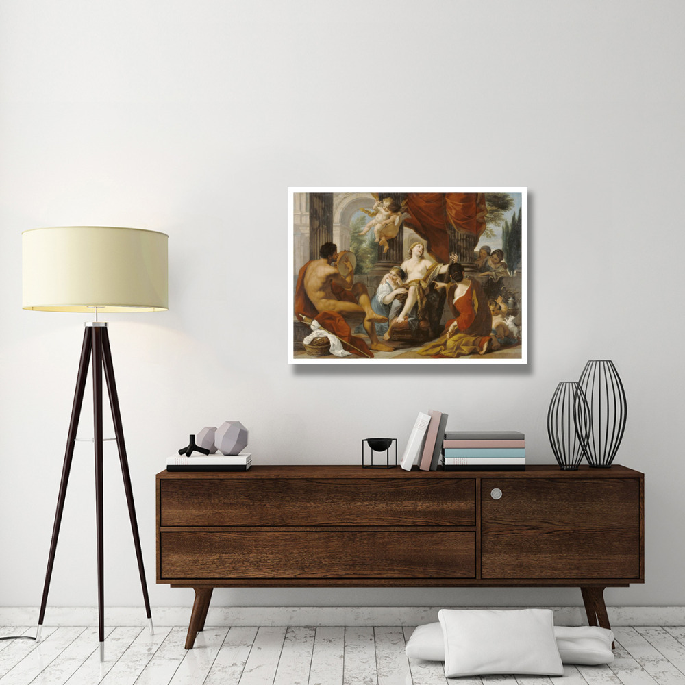 Hercules and Omphale-Paper Art-42&quotx32"