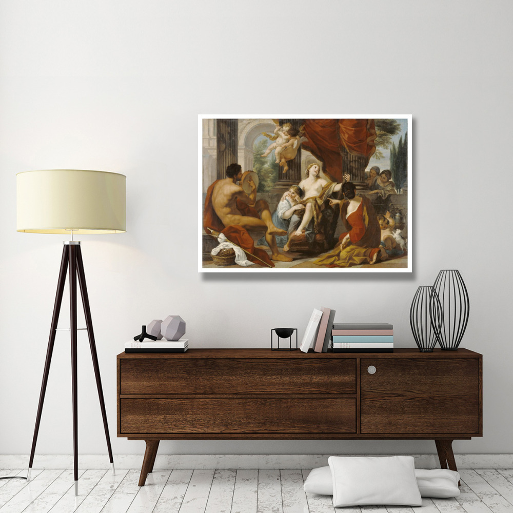 Hercules and Omphale-Paper Art-50&quotx38"