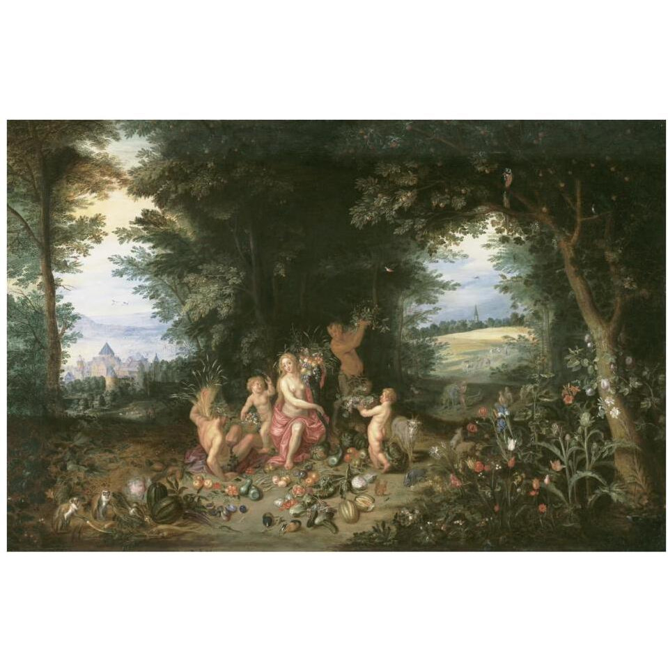 Landscape with Ceres (Allegory of Earth)-Paper Art-38&quotx26"