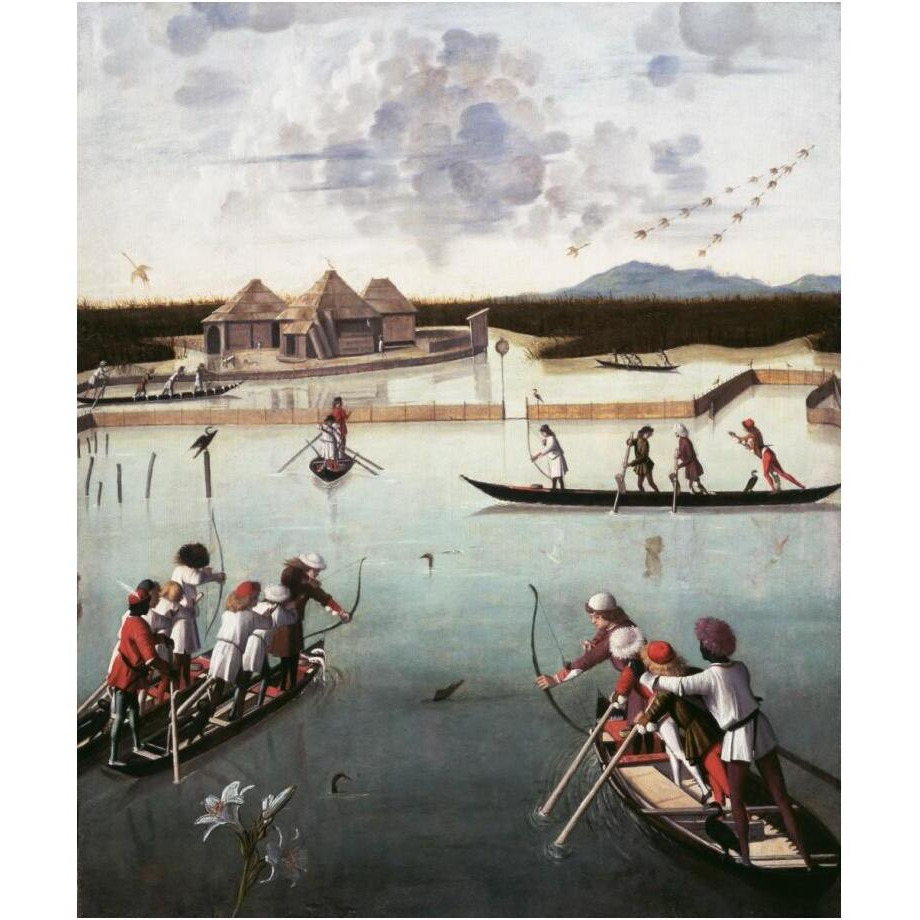 Hunting on the Lagoon-Paper Art-20&quotx24"