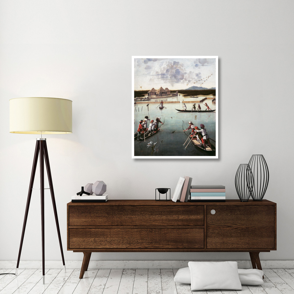 Hunting on the Lagoon-Paper Art-35&quotx42"