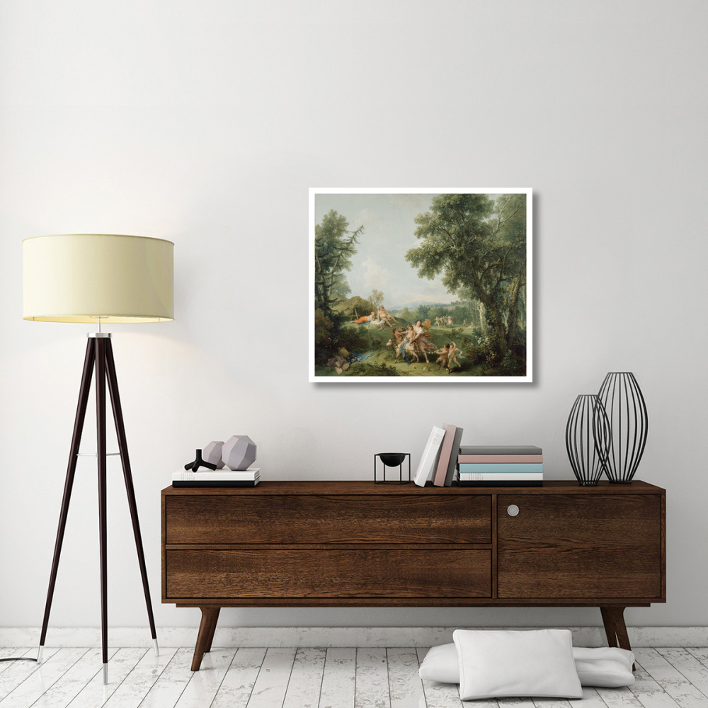 Landscape with the Education of Bacchus-Paper Art-38&quotx33"