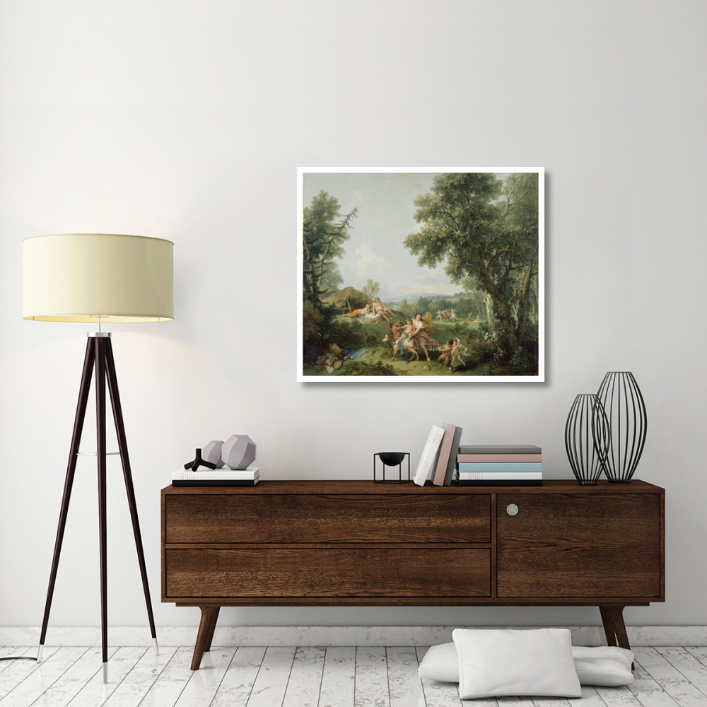 Landscape with the Education of Bacchus-Paper Art-42&quotx36"