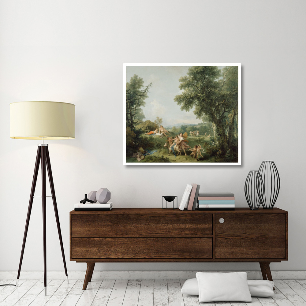 Landscape with the Education of Bacchus-Paper Art-46&quotx40"