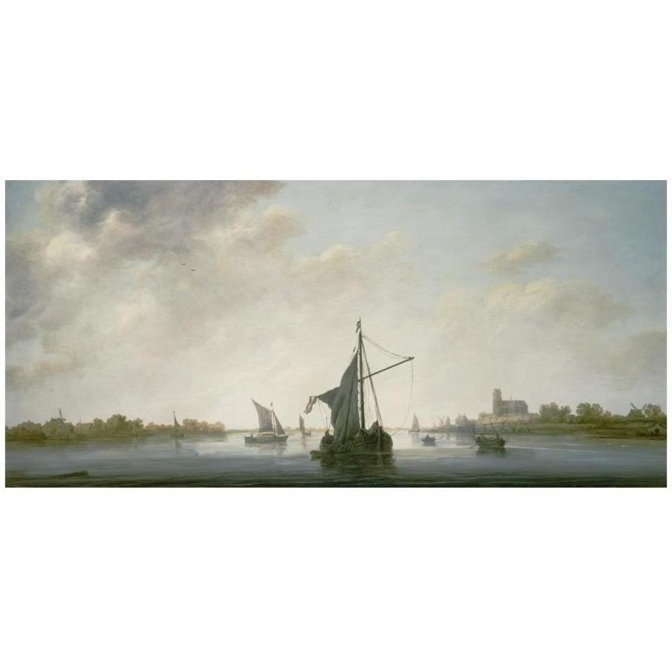 A View of the Maas at Dordrecht-Paper Art-32&quotx16"