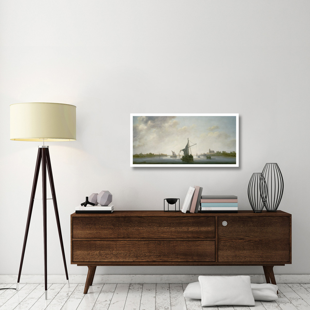 A View of the Maas at Dordrecht-Paper Art-42&quotx21"
