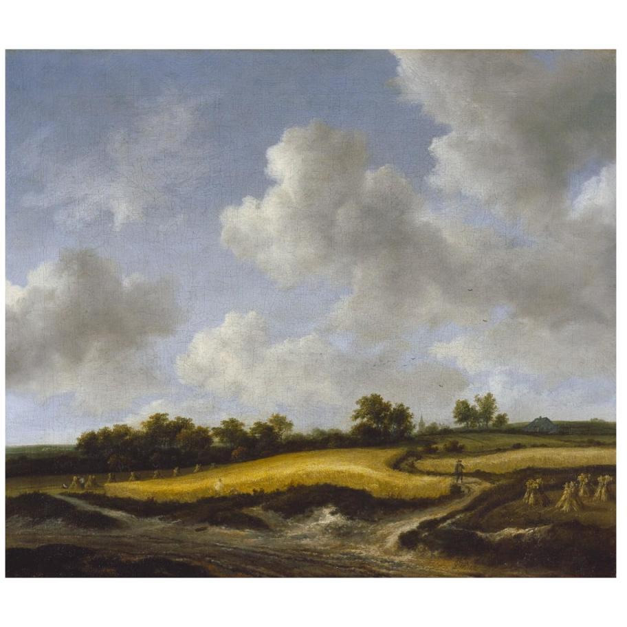 Landscape with a Wheatfield-Paper Art-18&quotx16"