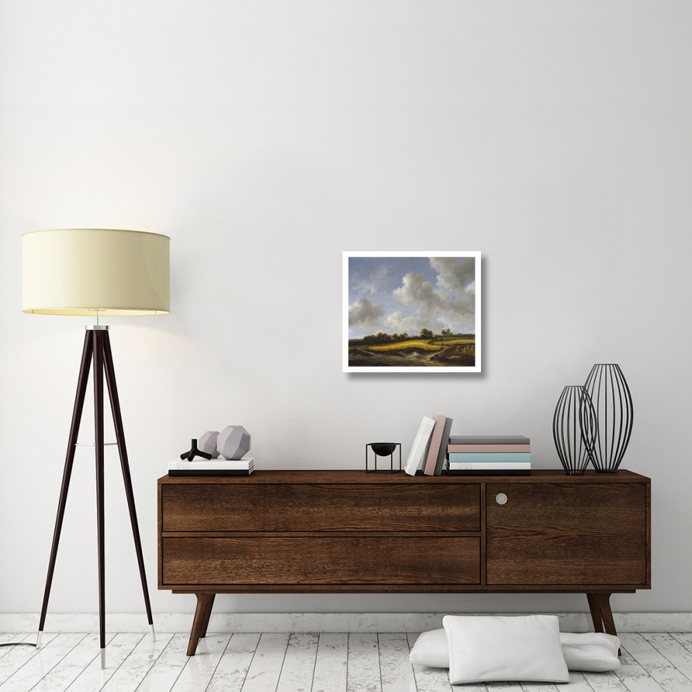Landscape with a Wheatfield-Paper Art-24&quotx21"