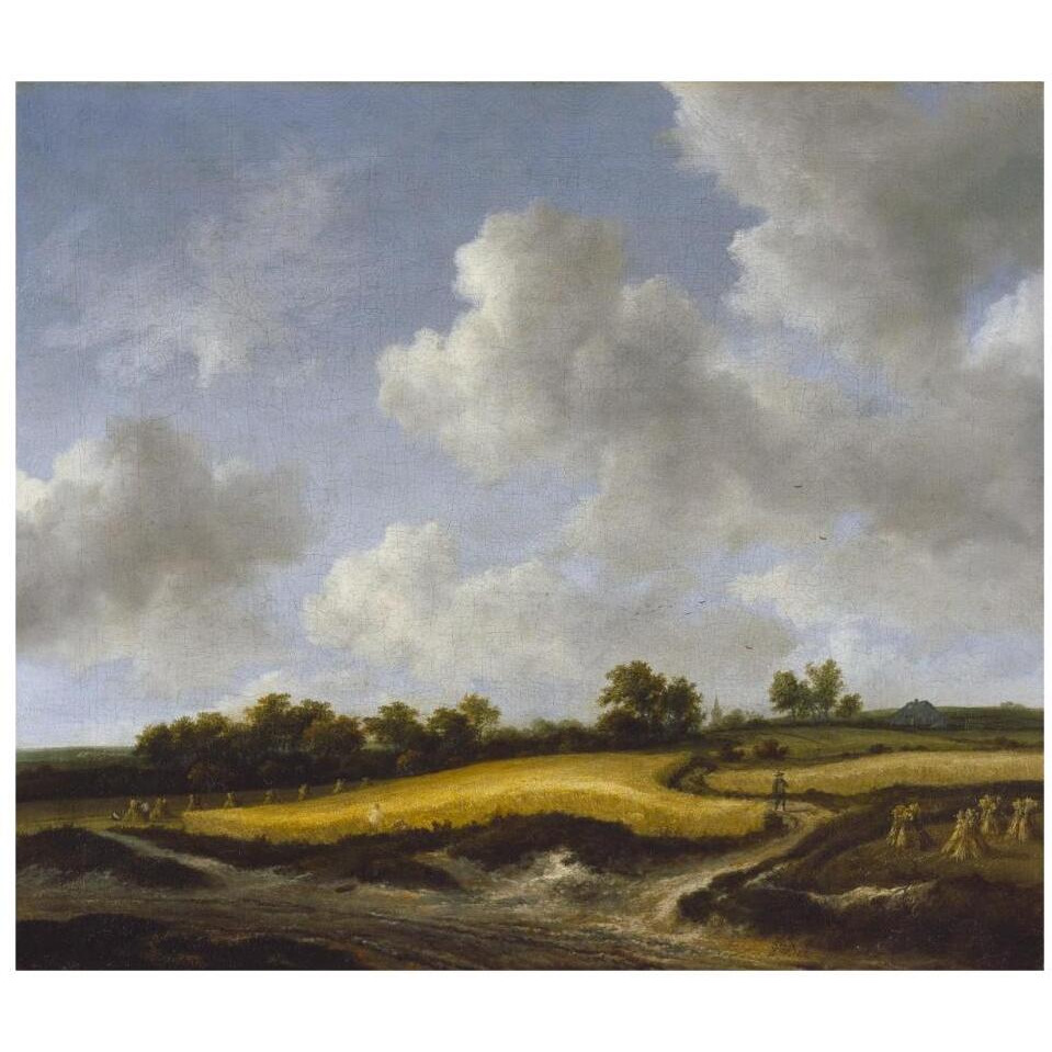 Landscape with a Wheatfield-Paper Art-32&quotx28"