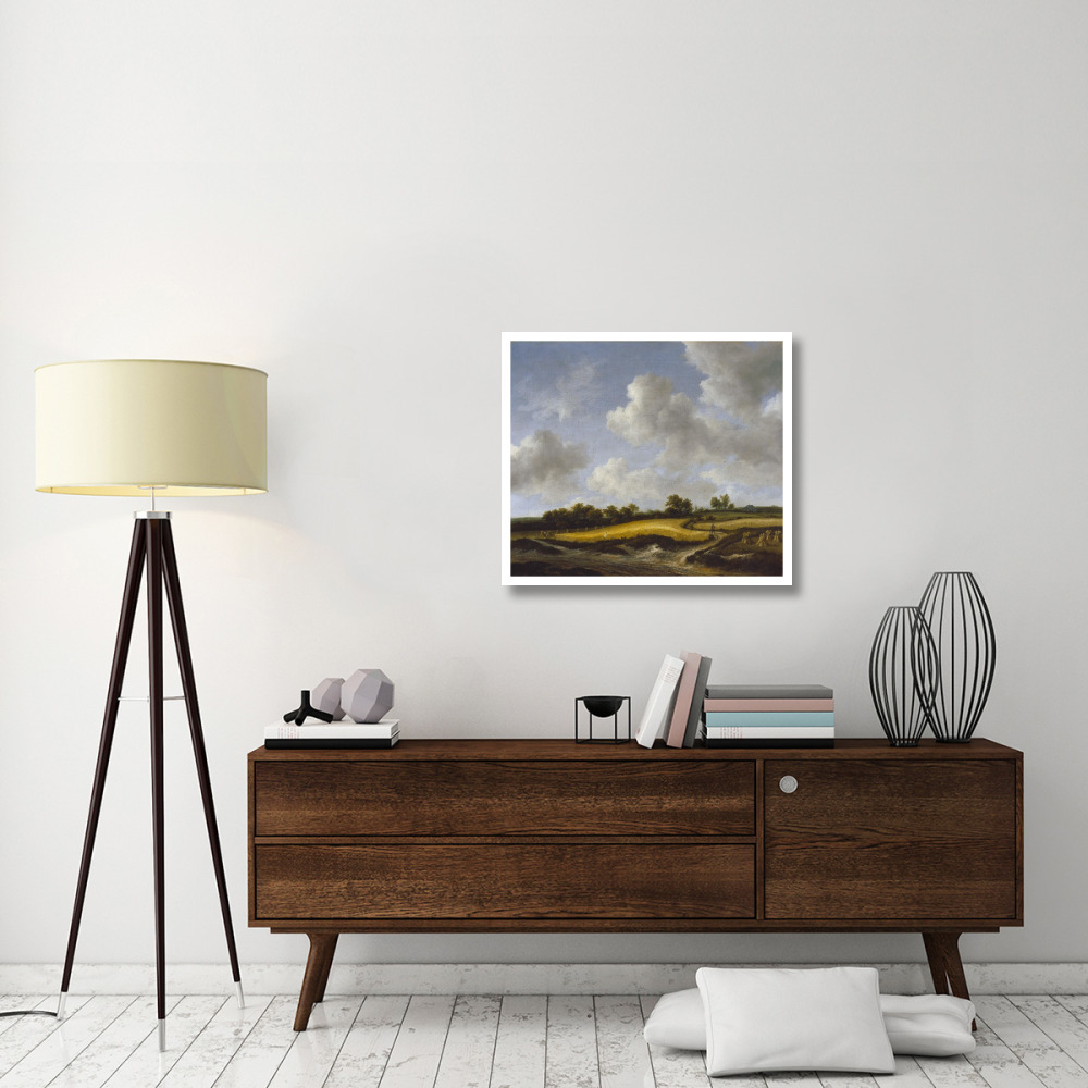 Landscape with a Wheatfield-Paper Art-32&quotx28"