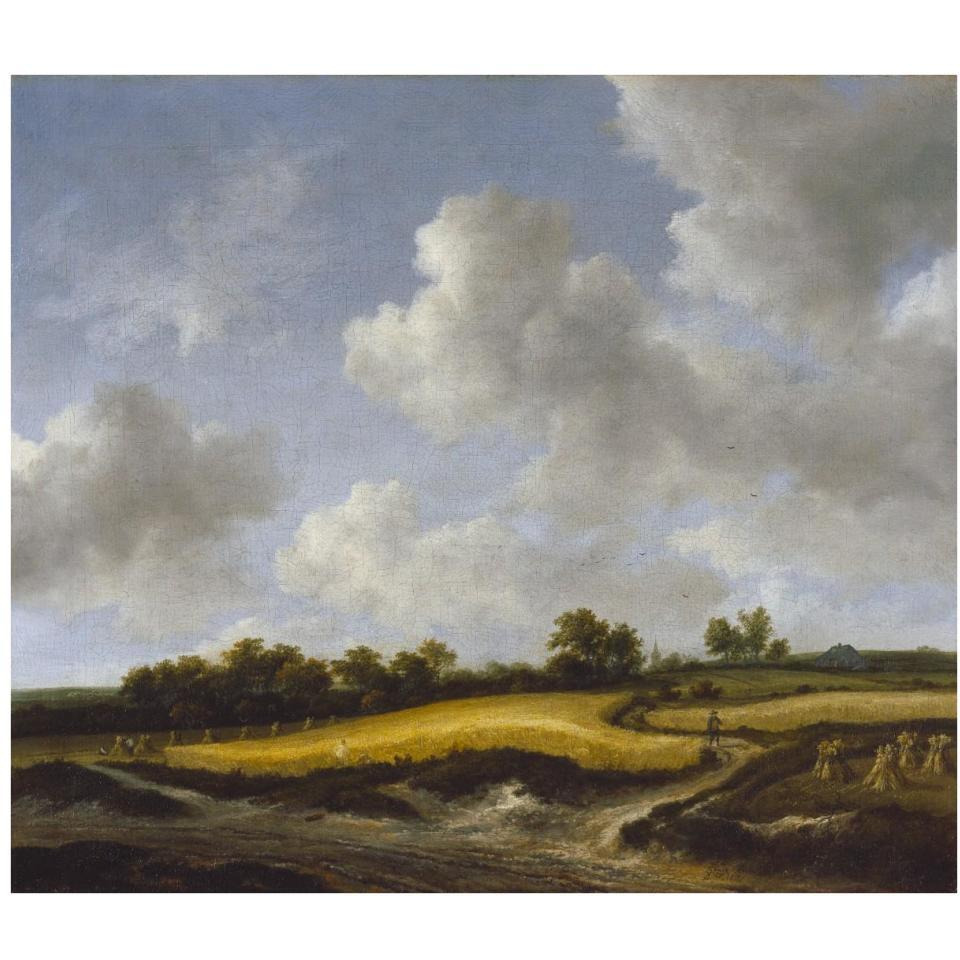Landscape with a Wheatfield-Paper Art-38&quotx33"