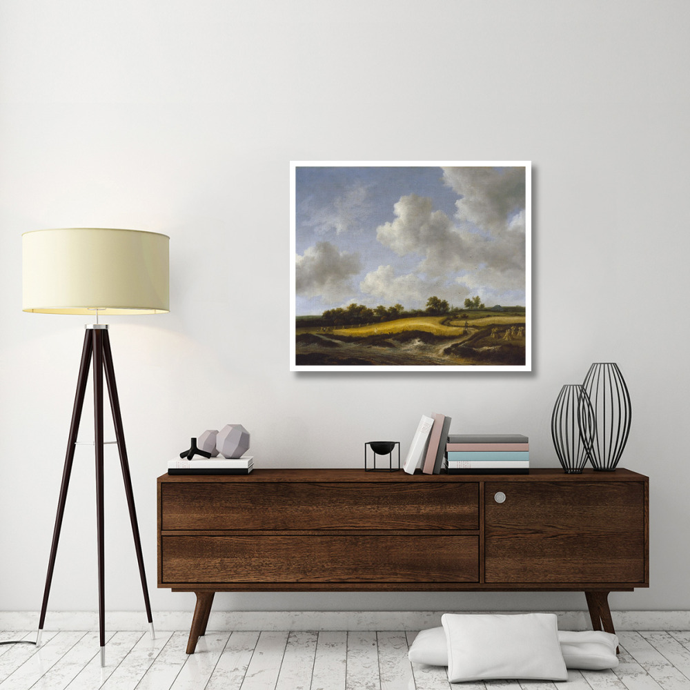 Landscape with a Wheatfield-Paper Art-42&quotx37"