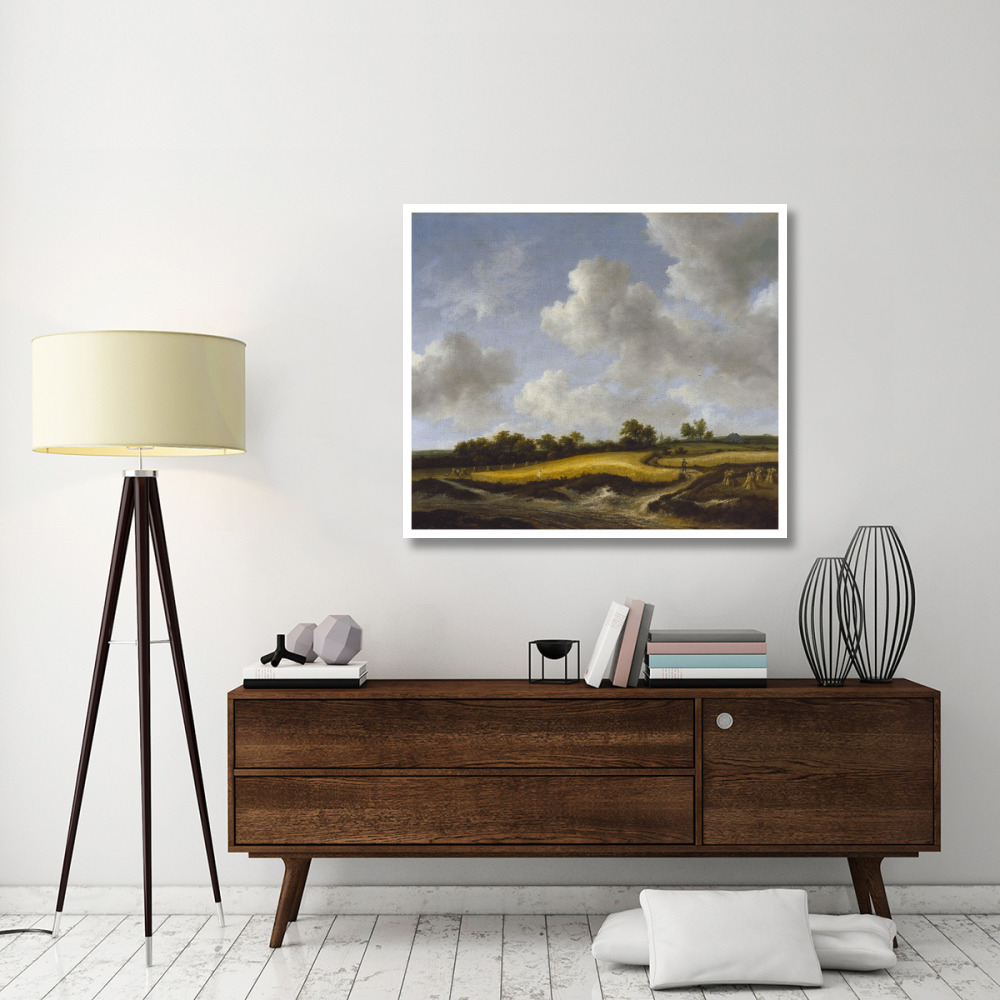 Landscape with a Wheatfield-Paper Art-46&quotx40"