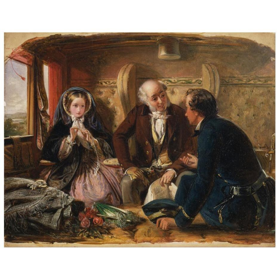 First Class - The Meeting, 1855-Paper Art-22&quotx18"