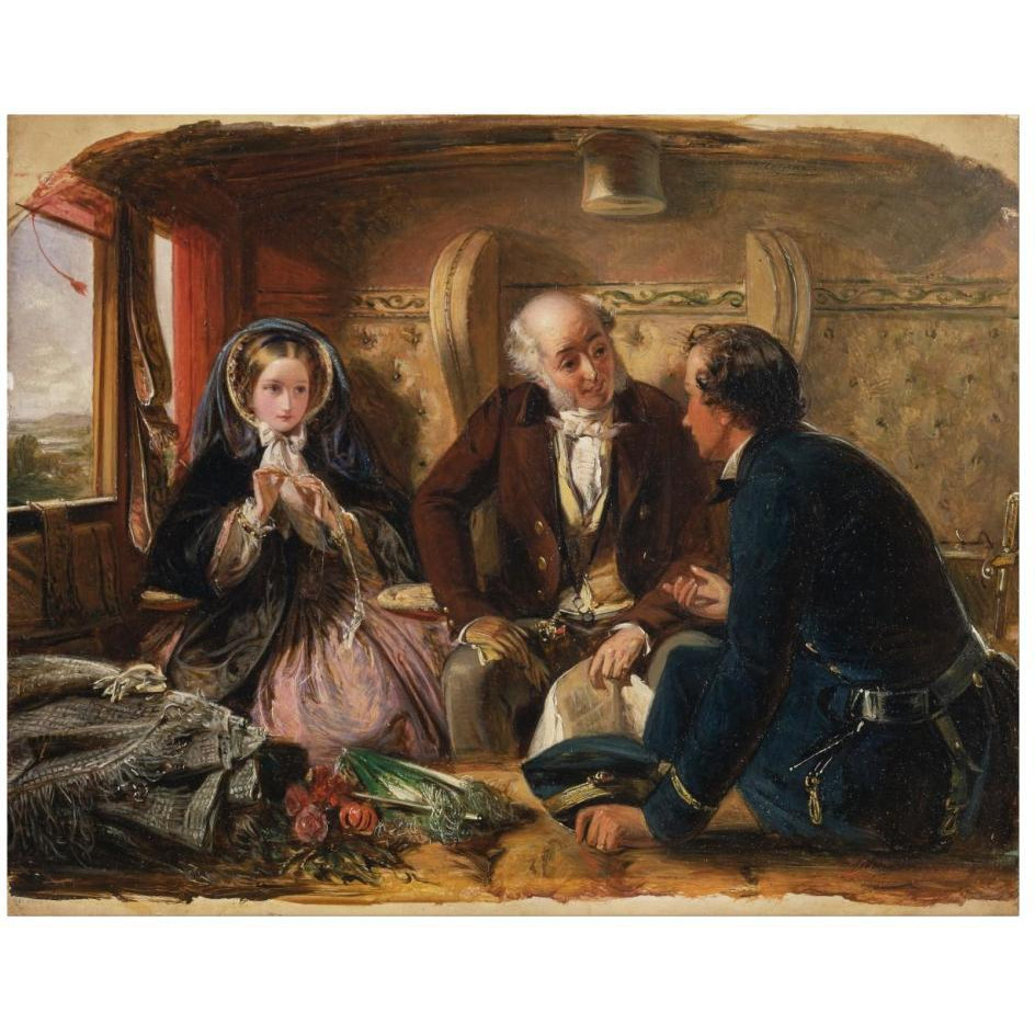 First Class - The Meeting, 1855-Paper Art-26&quotx22"