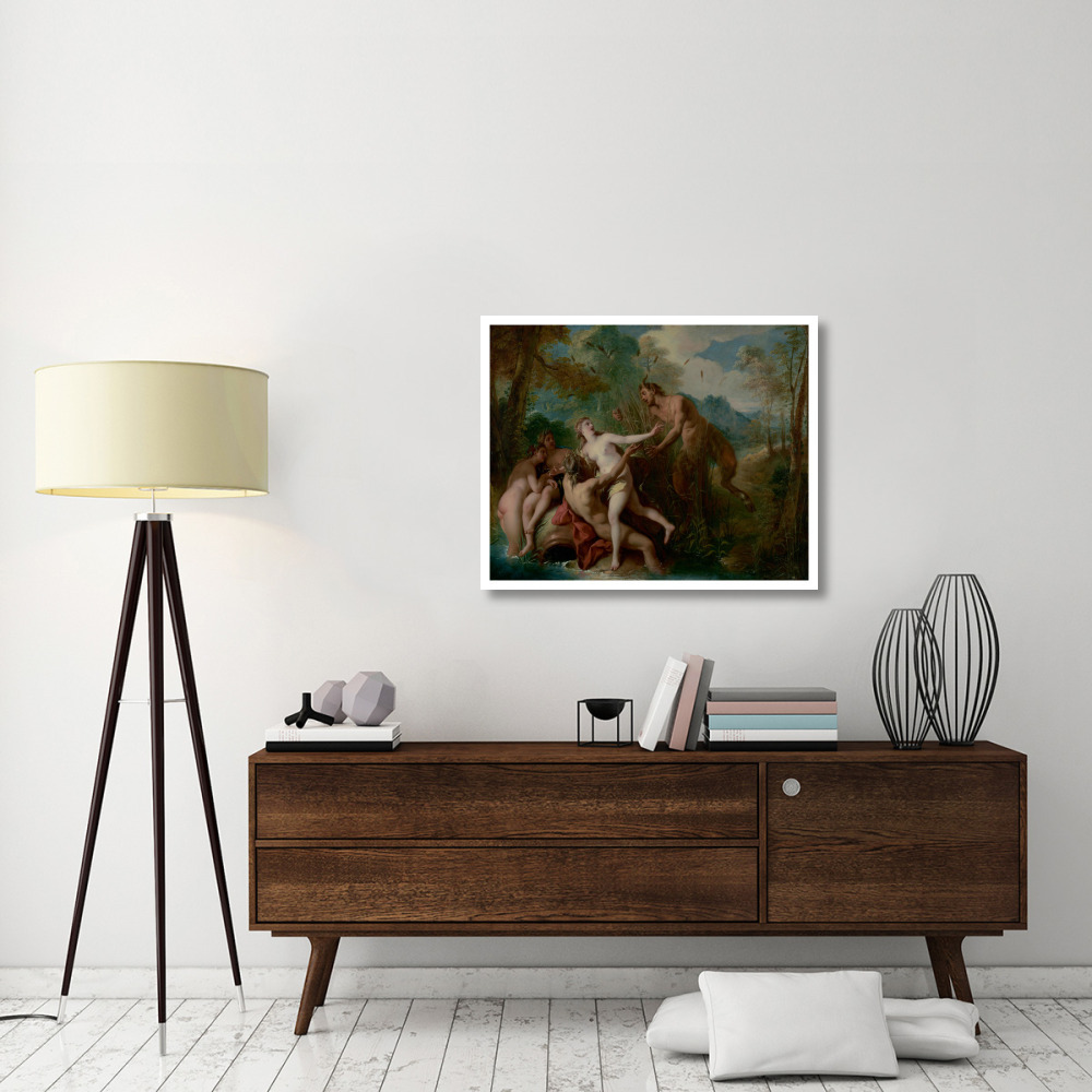 Pan and Syrinx-Paper Art-37&quotx30"