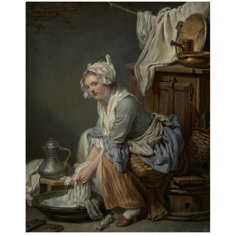 The Laundress (La Blanchisseuse)-Paper Art-22&quotx26"