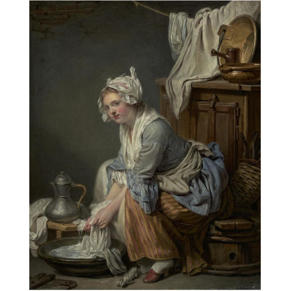 The Laundress (La Blanchisseuse)-Paper Art-24&quotx30"