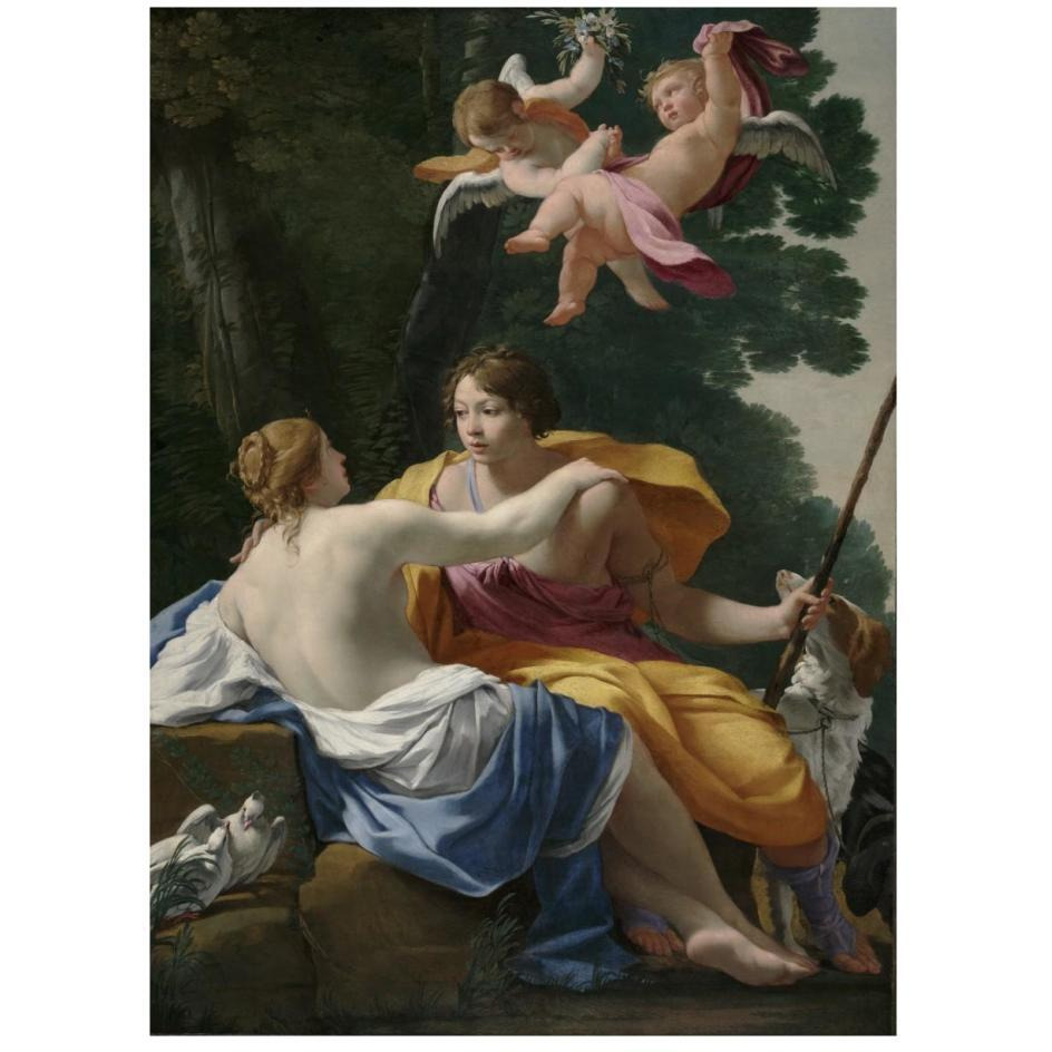 Venus and Adonis-Paper Art-20&quotx26"