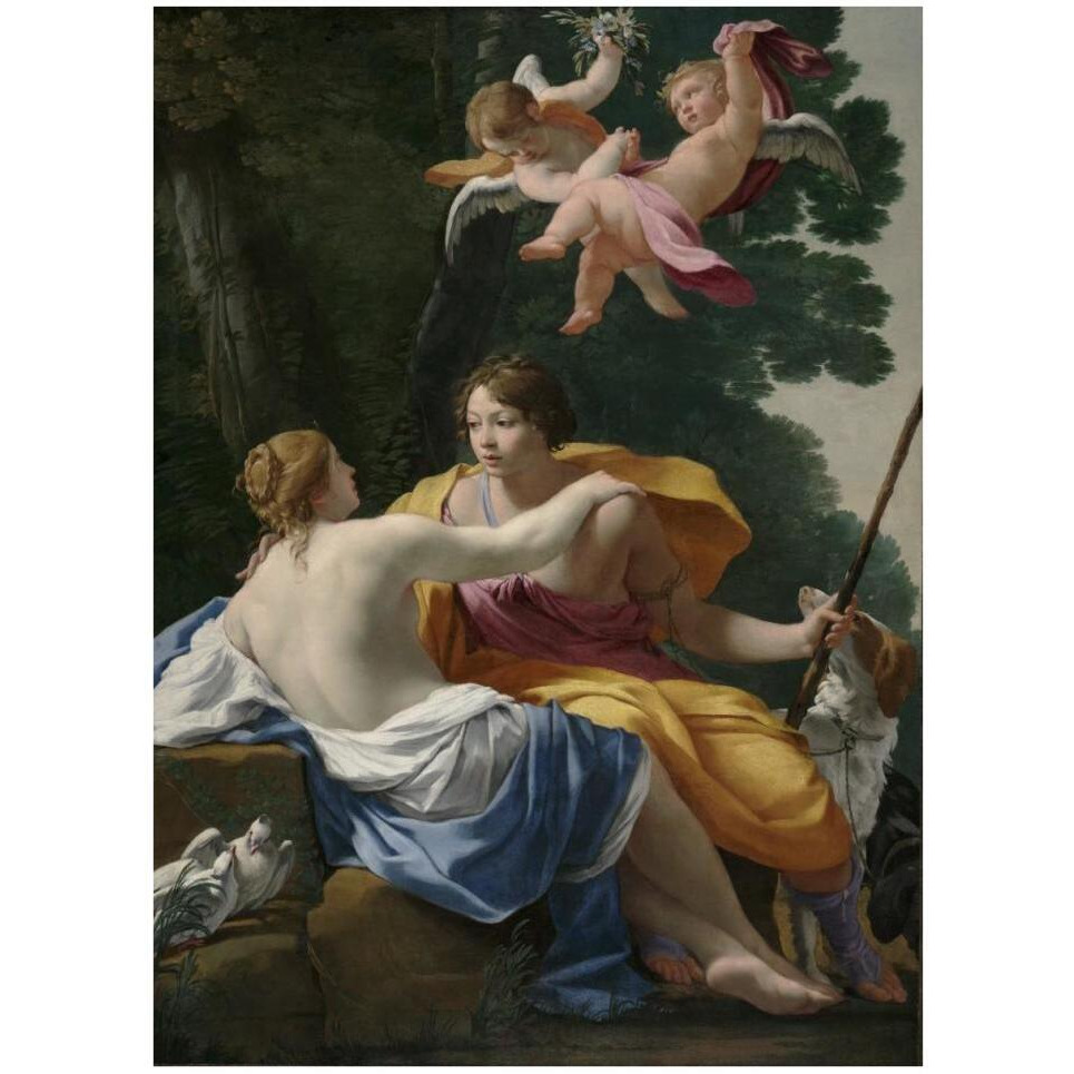 Venus and Adonis-Paper Art-32&quotx42"