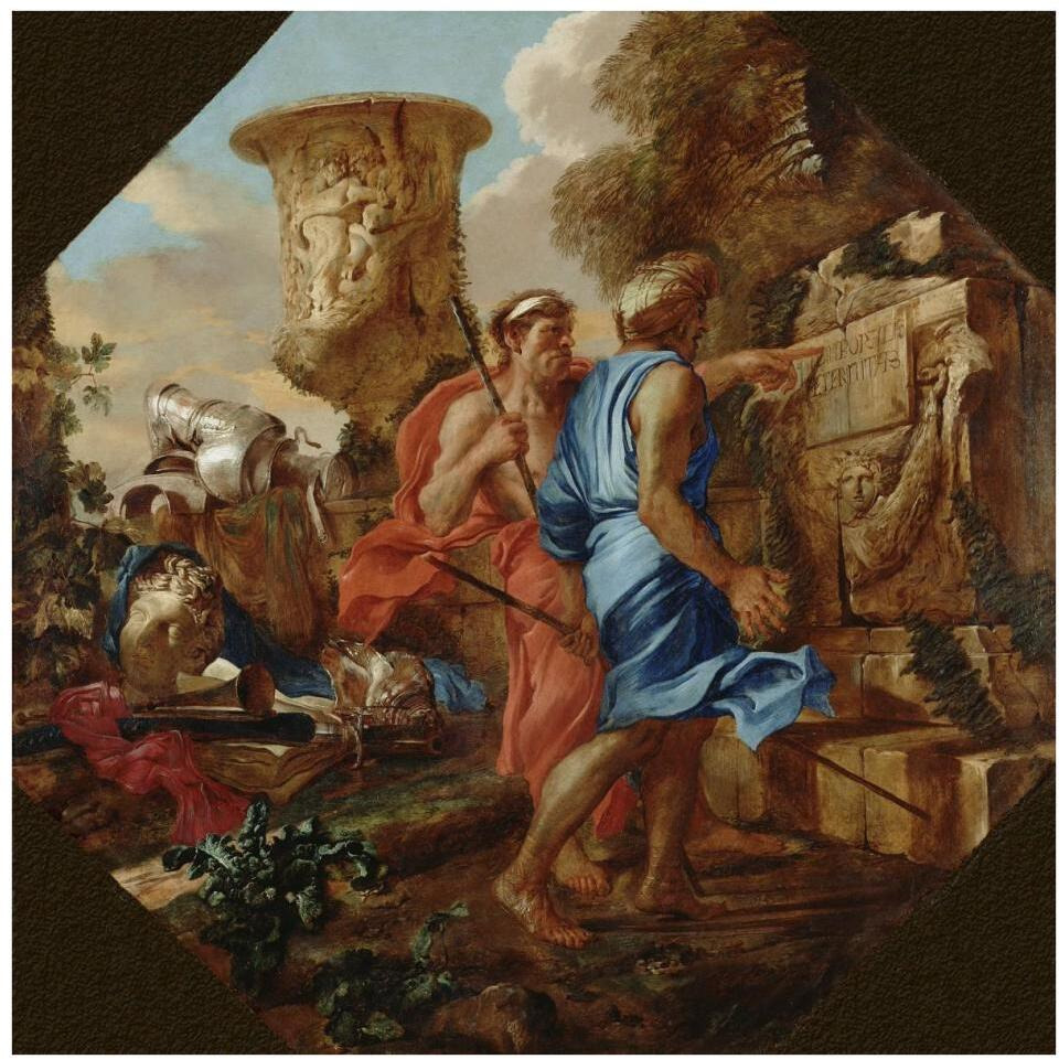 Arcadian Shepherds-Paper Art-38&quotx38"