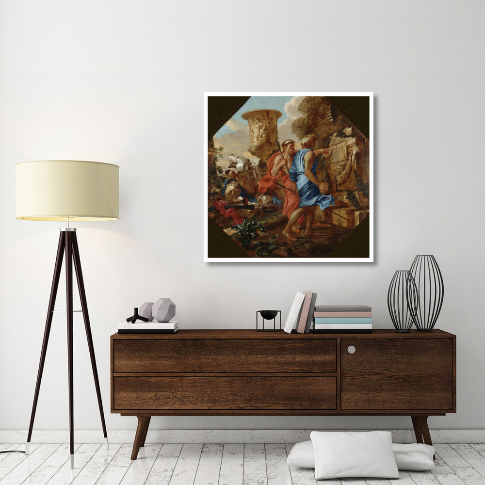 Arcadian Shepherds-Paper Art-42&quotx42"