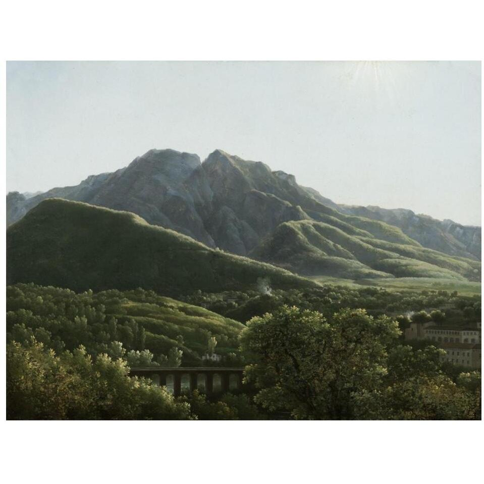 View of the Bridge and Part of the Town of Cava, Kingdom of Naples-Paper Art-18&quotx14"