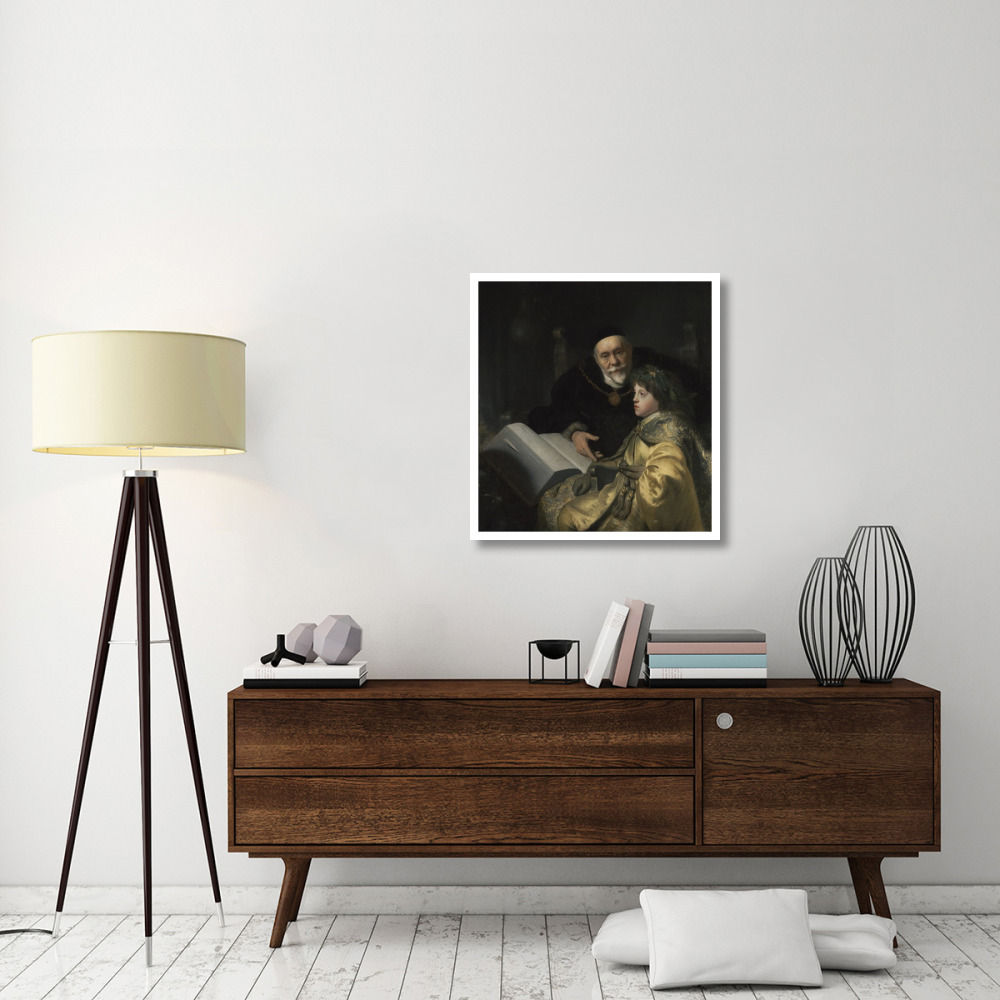 Prince Charles Louis of the Palatinate with his Tutor Wolrad von Plessen in Historical Dress-Paper Art-30&quotx32"